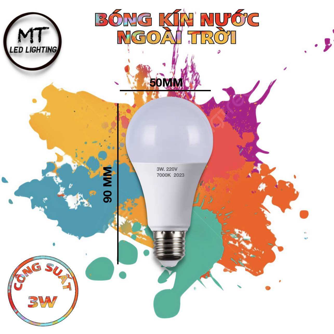 Bóng đèn LED BULB kín nước 3w đến 12w