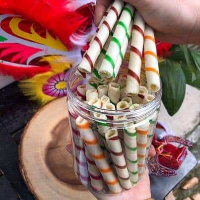 Bánh ống quế kem 500g