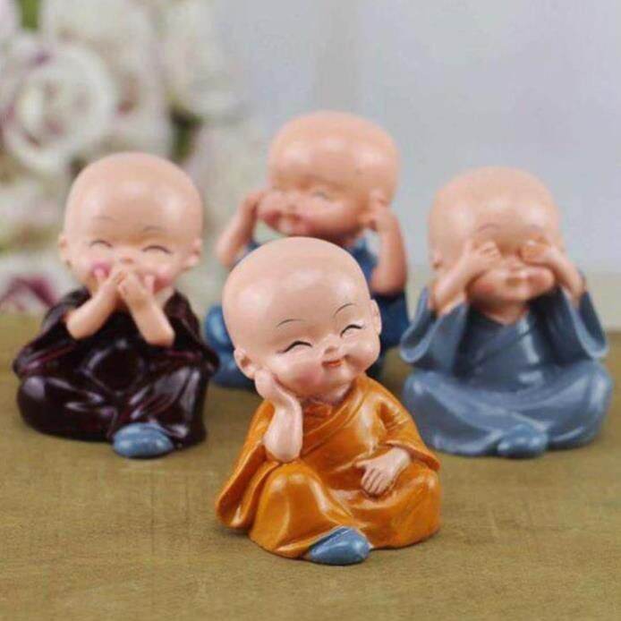 Bộ tượng 4 chú tiểu, bớt nghe, bớt nói, bớt nhìn,bớt thấy(yang69)