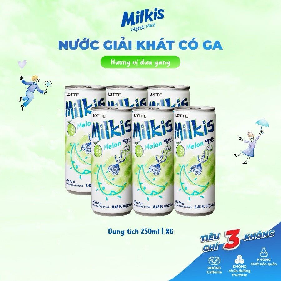 Nước soda Milkis Hàn Quốc lon 250ml