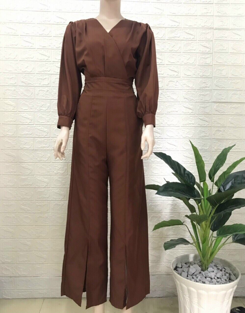 Jump dài cổ V tay dài bo phồng S.MLXL