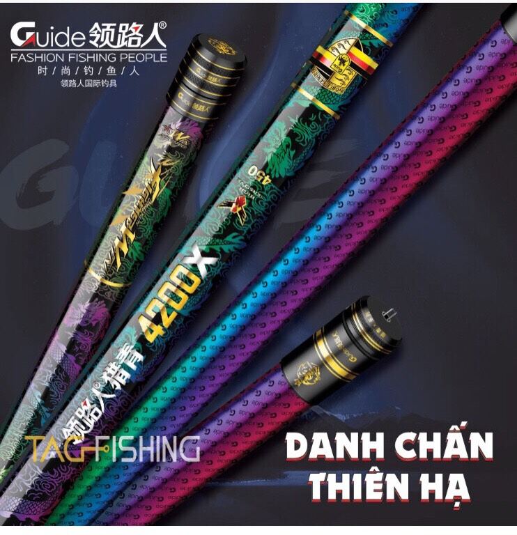 Cần câu tay guide doanh chấn thiên hạ 4200x, cần câu tay chính hãng , Aduy fishing