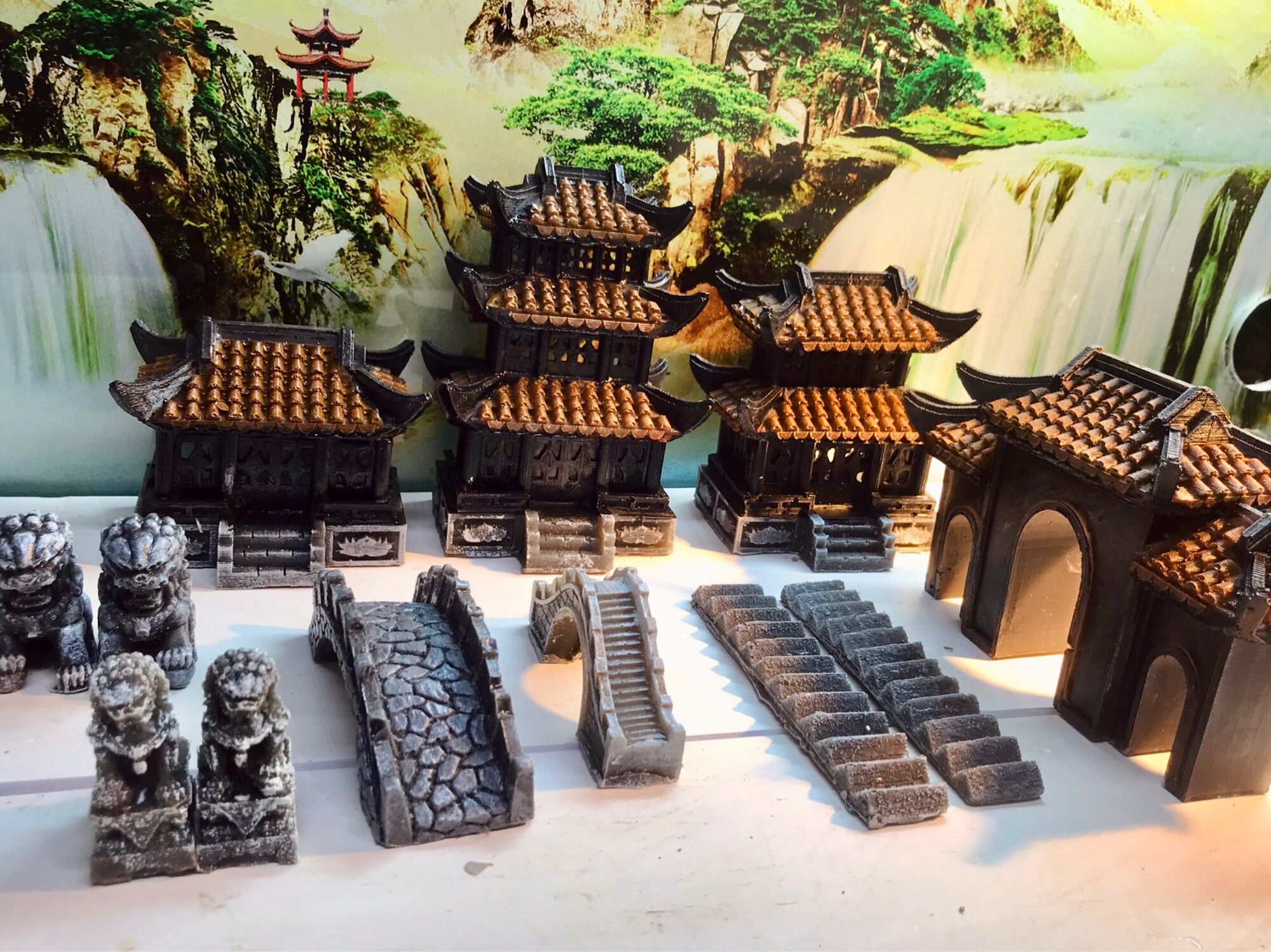 Tháp tiểu cảnh - trang trí non bộ, bán cạn, bonsai