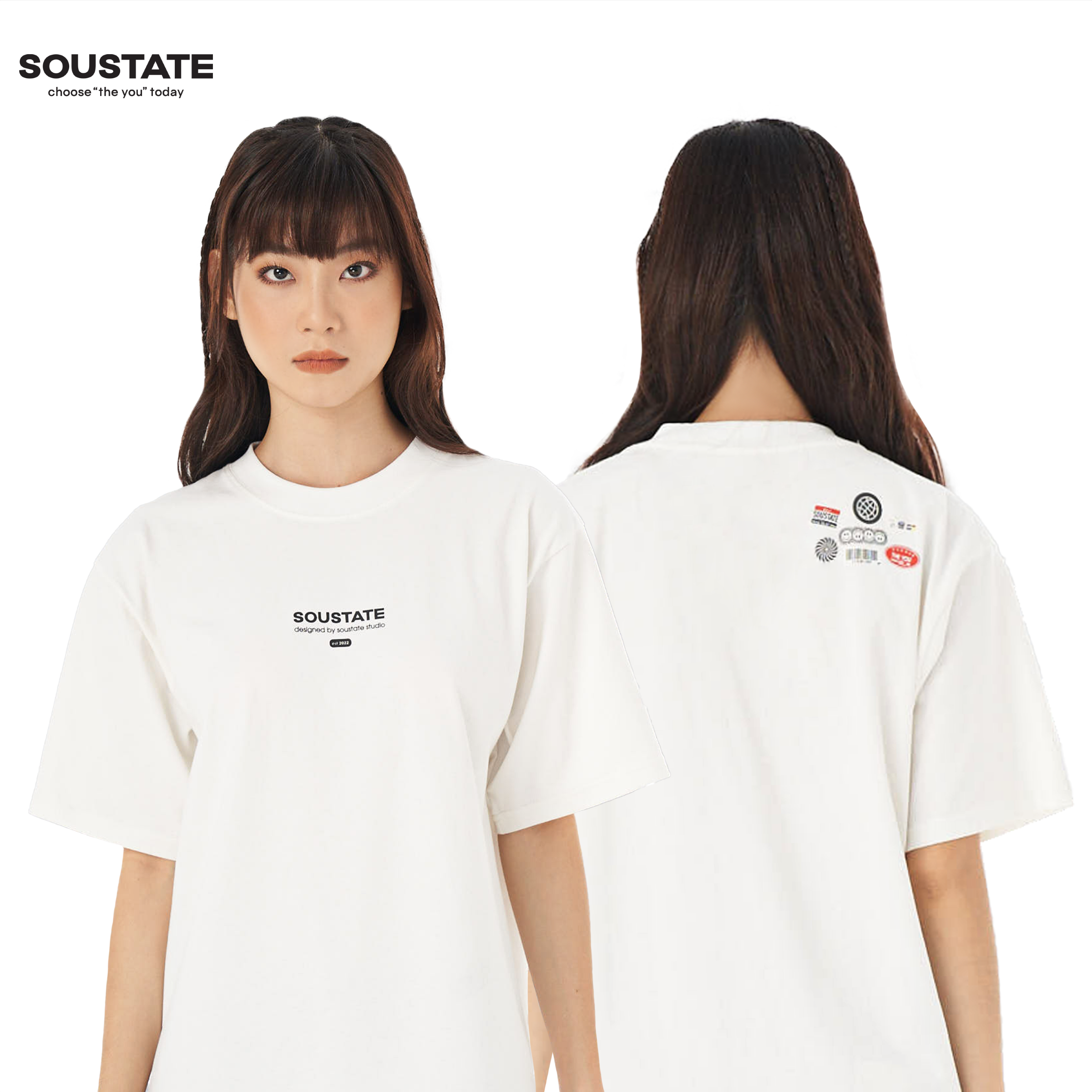 Áo thun oversize soustate sticker 2.2
