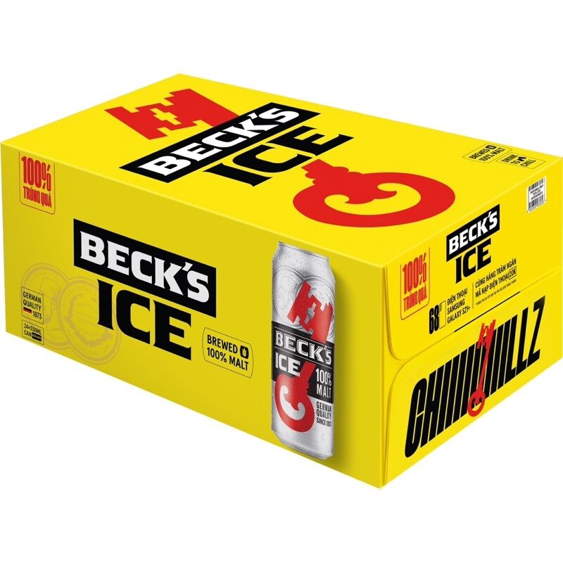 Thùng 24 lon bia Beck' Ice 330ml