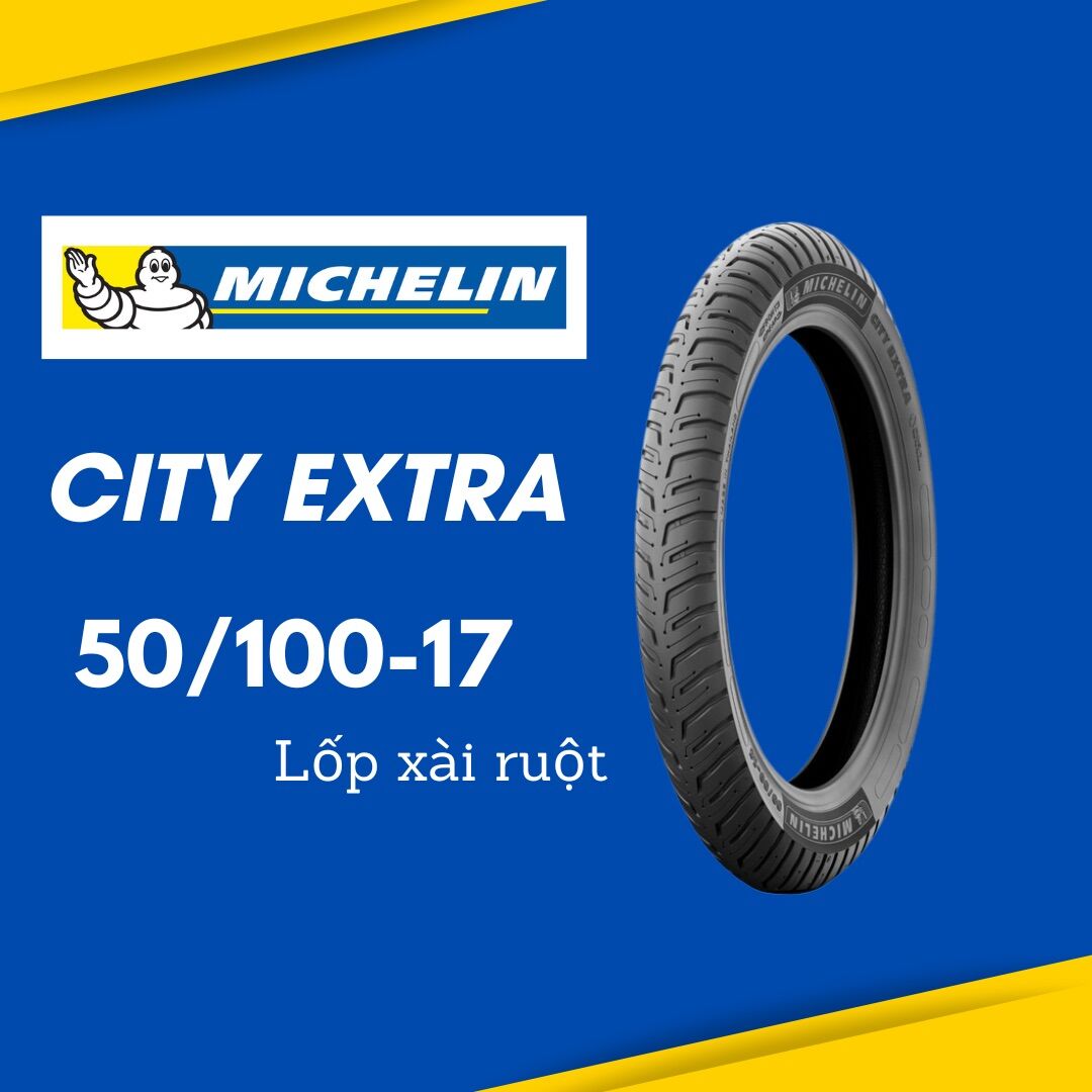 Vỏ lốp xe máy michelin 50/100-17 tt city extra