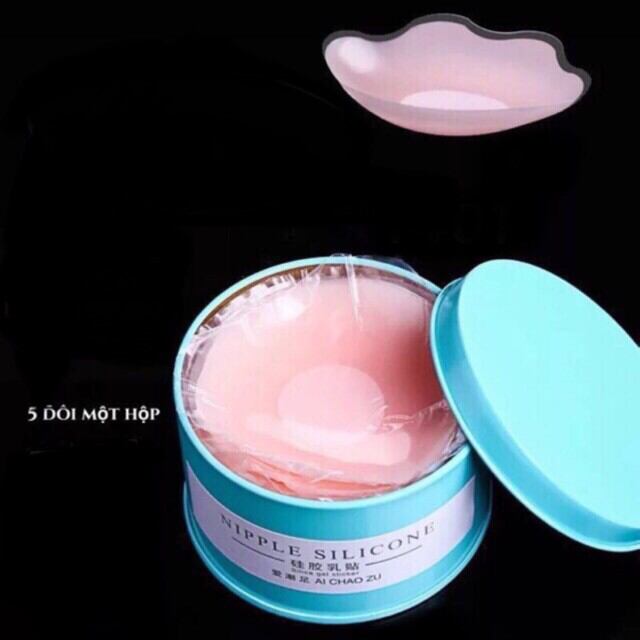 HỘP 5 CẶP DÁN NGỰC SILICON, DÁN NHŨ HOA, DÁN ĐẦU TI