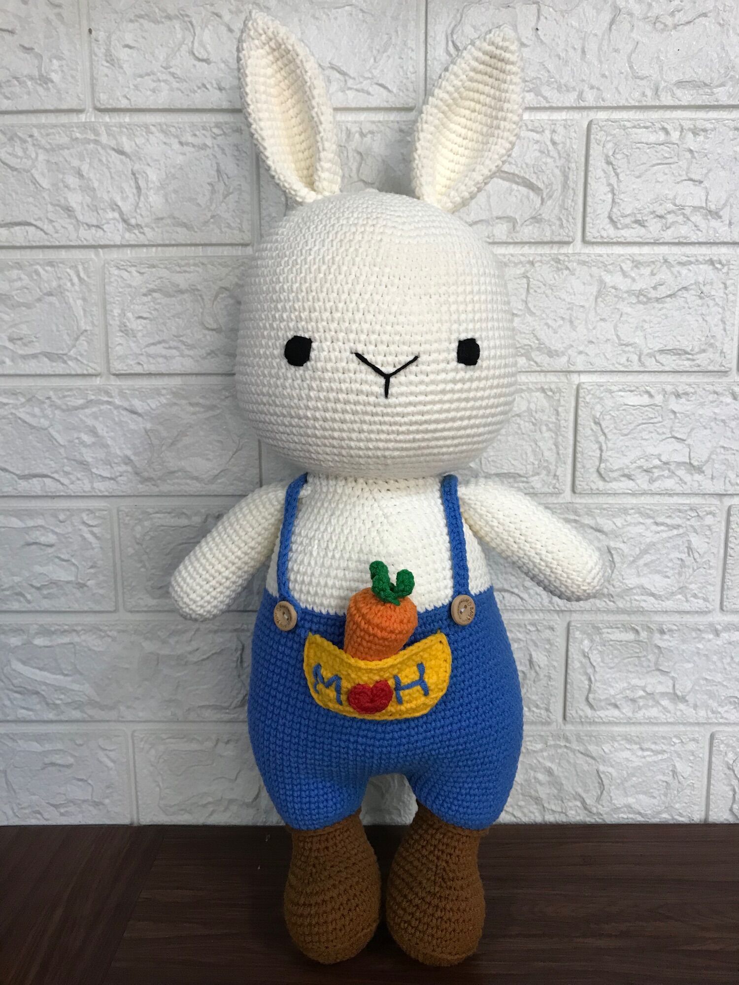 Thú len nhồi bông handmade - Thỏ Chubby
