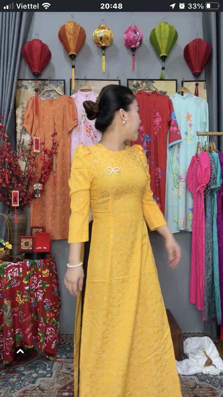 ÁO DÀI GẤM TT CAO CẤP QA16