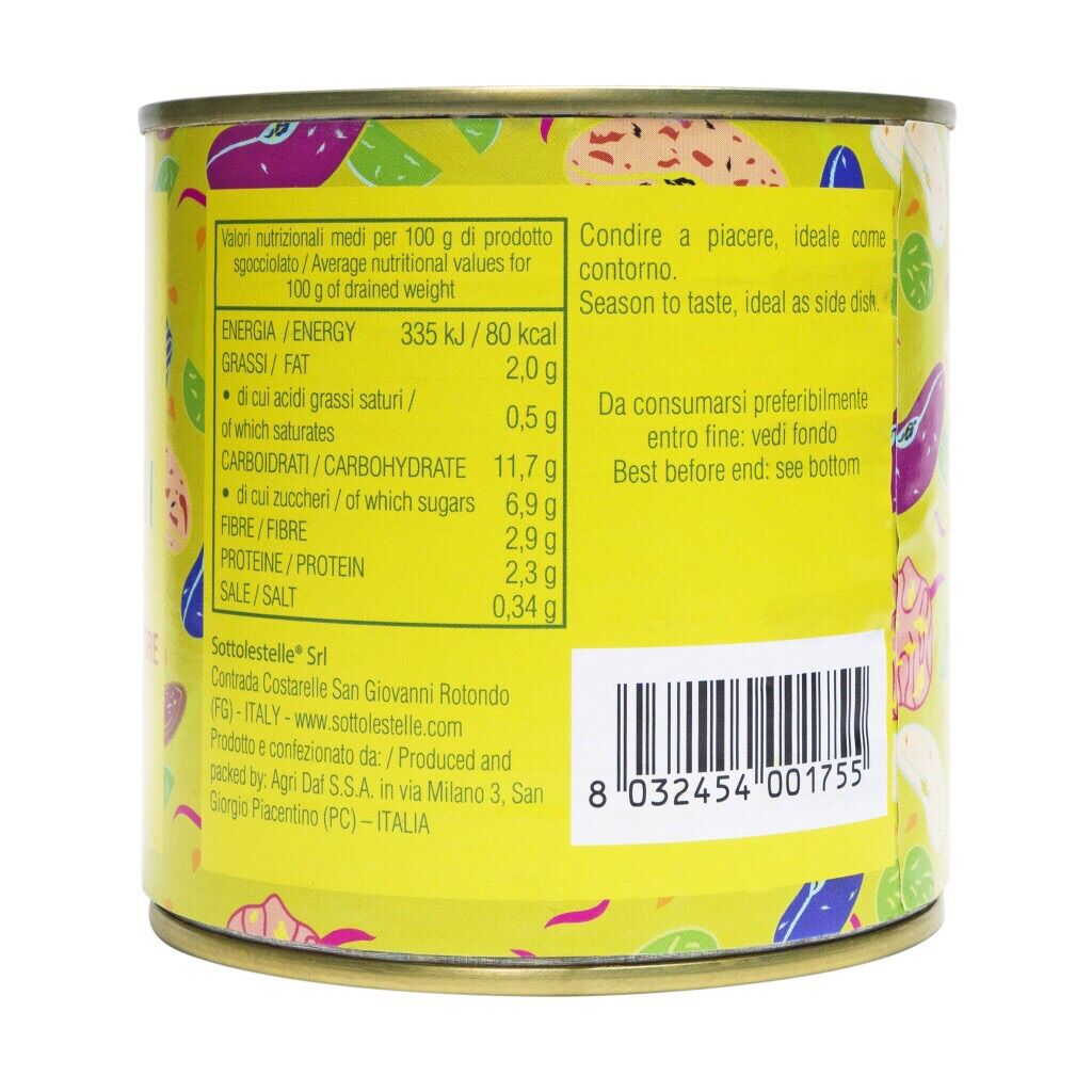 Bắp hạt hữu cơ đóng lon Sottolestelle 340g