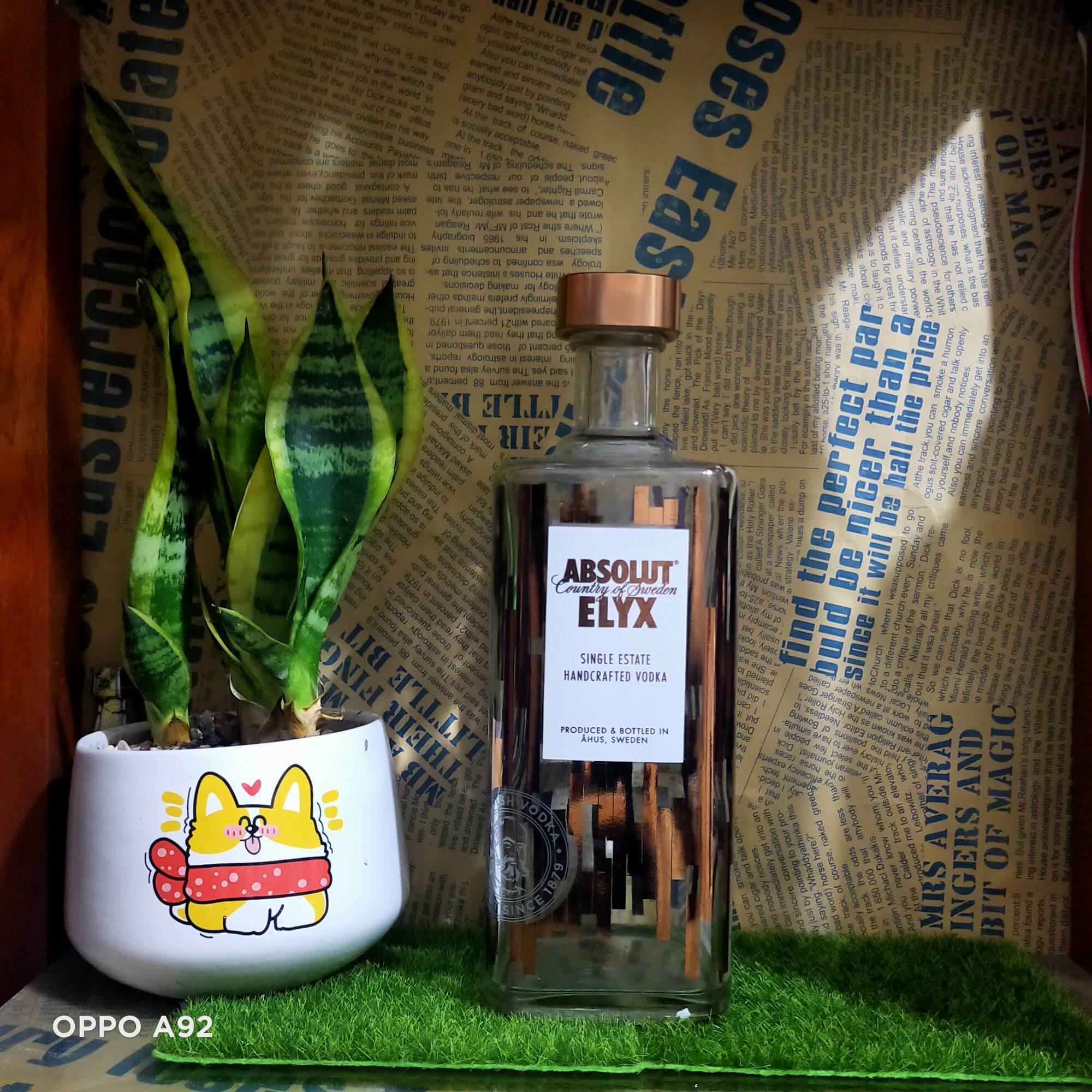 Vỏ CHAI thuỷ tinh ABsolut ELYX chuẩn chính hãng mới [NEW] [RỖNG]