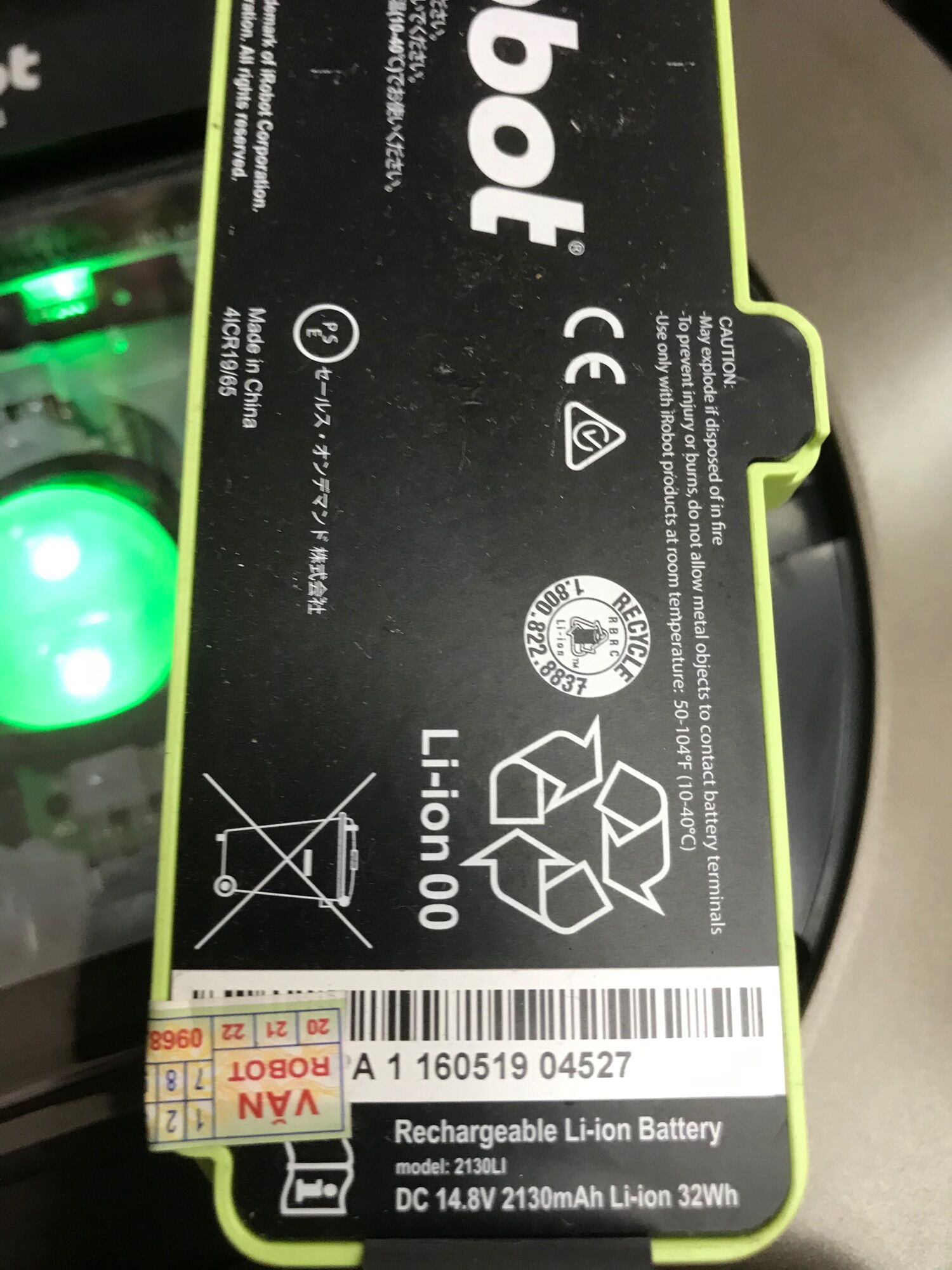 Pin thay thế cho irobot roomba 890-960-971