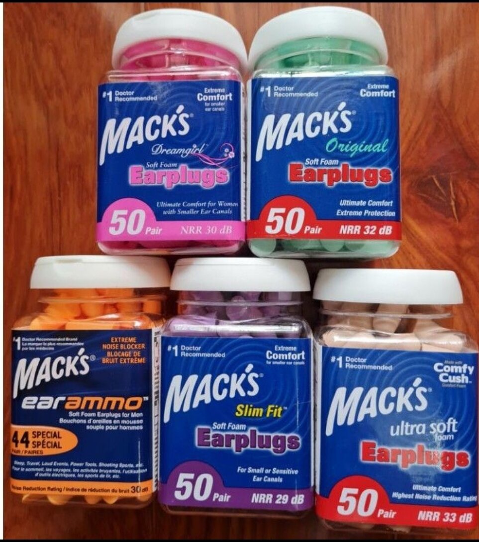 Một đôi nút bịt tai chống ồn Mack's Mỹ kèm hộp nhựa bảo quản