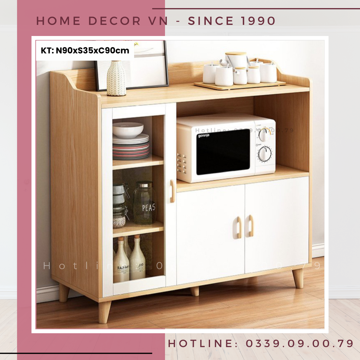 Tủ bếp thông minh gỗ đẹp kvs917