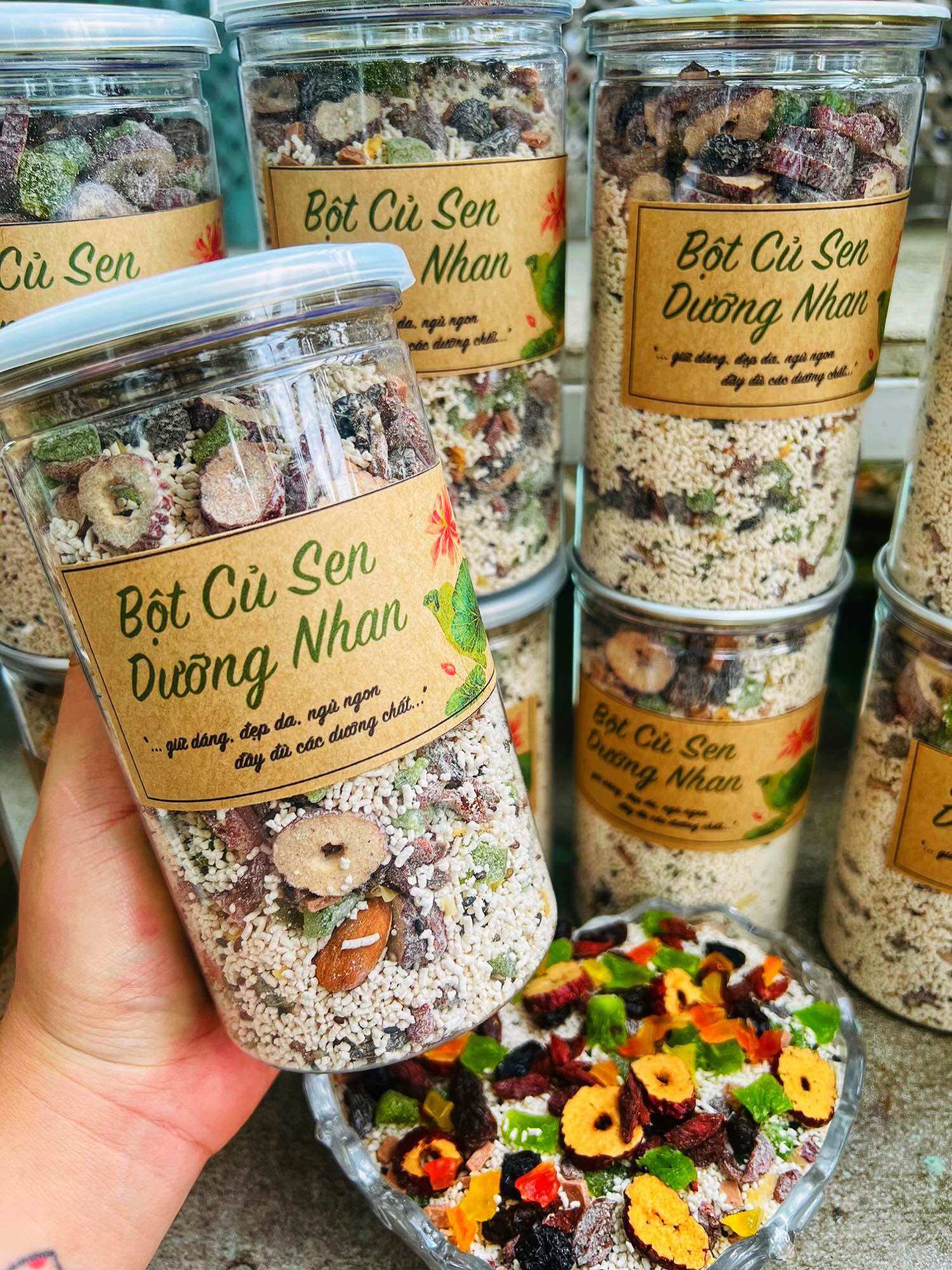 Bột củ sen dưỡng nhan - Hủ 400G