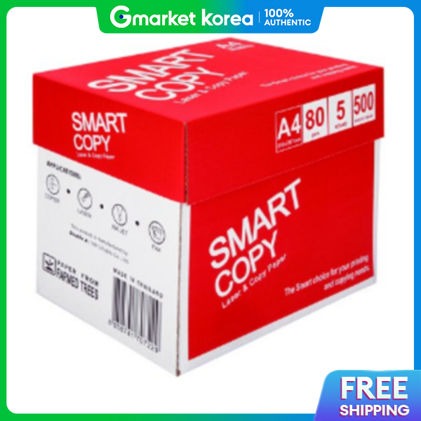 Double A | Giấy photocopy A4 Double A Smart Copy 80g 1 thùng 2500 tờ giấy văn phòng in ấn