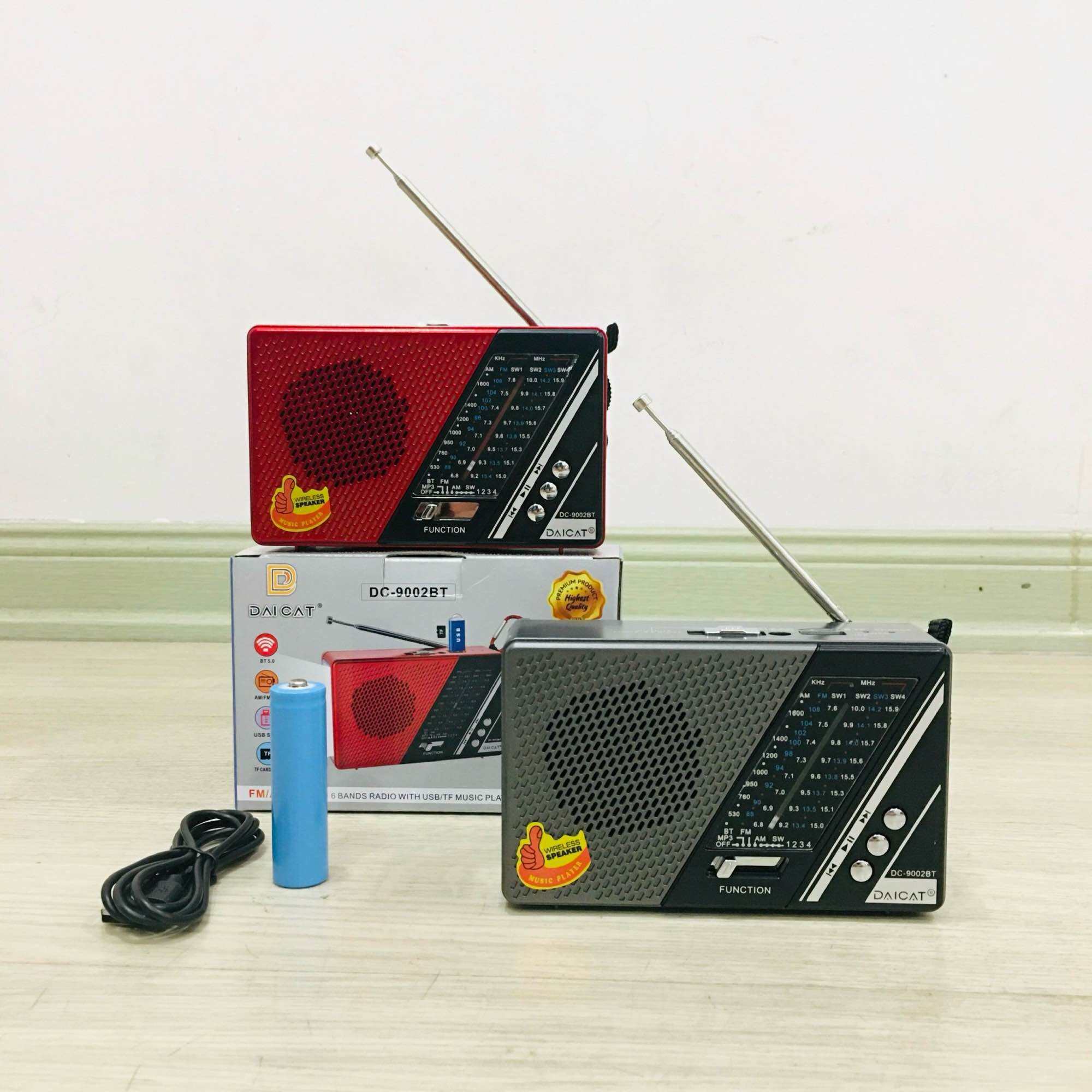 ĐÀI RADIO FM Nhật 9002 BT- Có Đèn Pin - Âm Thanh Lớn- Hàng Chính Hãng