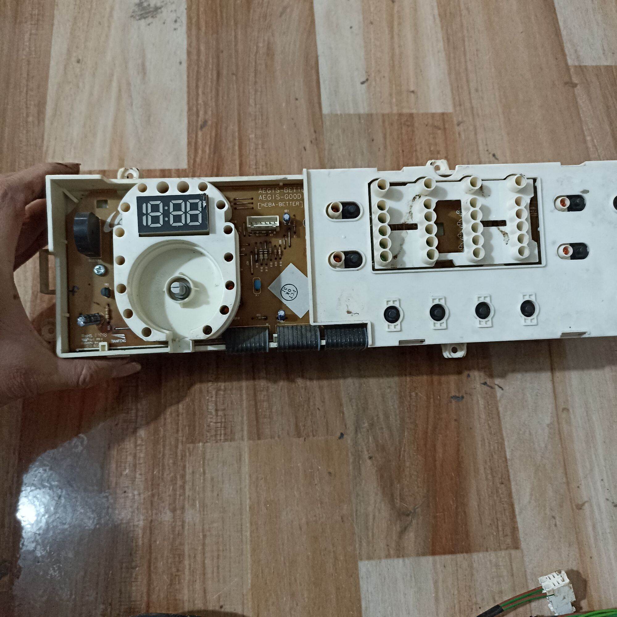 Bo mạch máy giặt cửa ngang Samsung nguồn và hiển thị 7kg 7.5kg loại 9752, 9754 tháo máy cũ OK