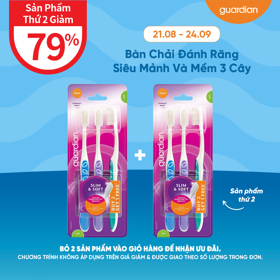 Bàn chải đánh răng siêu mảnh và mềm 3 cây