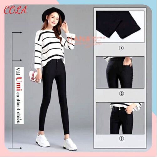 Quần legging umi khoá trước