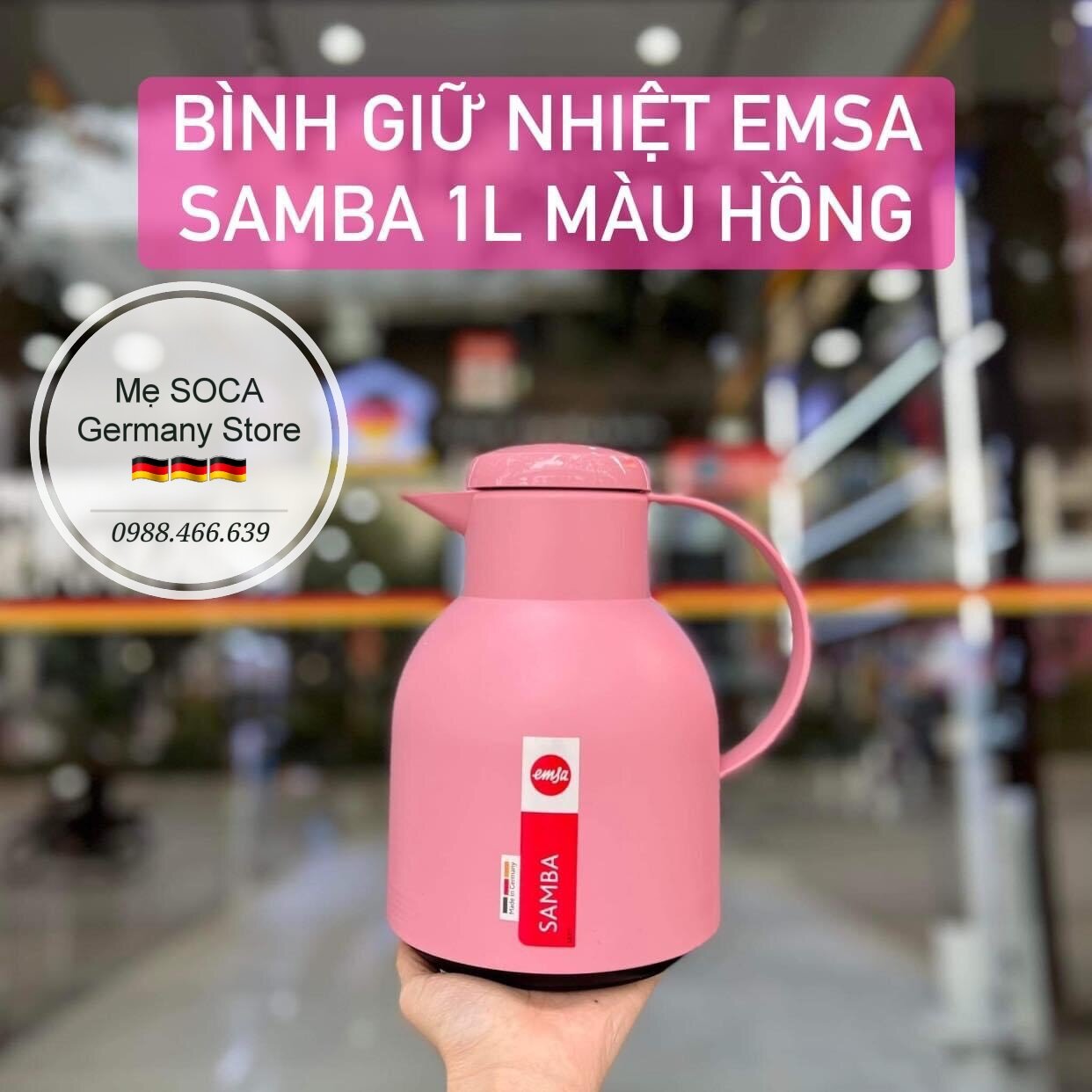 Bình giữ nhiệt EMSA SAMBA 1l - Made in Germany 🇩🇪