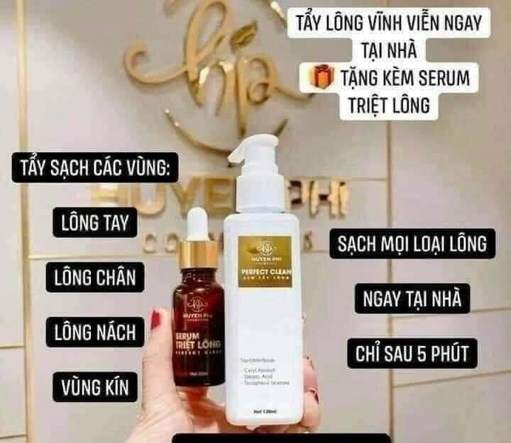 Combo triet long kèm serum Huyền phi c.hang mới