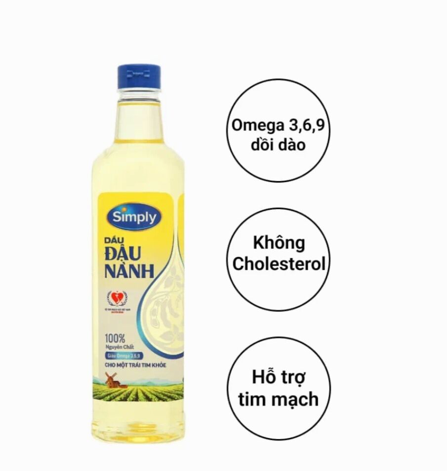 1 chai dầu đậu nành simly 1l