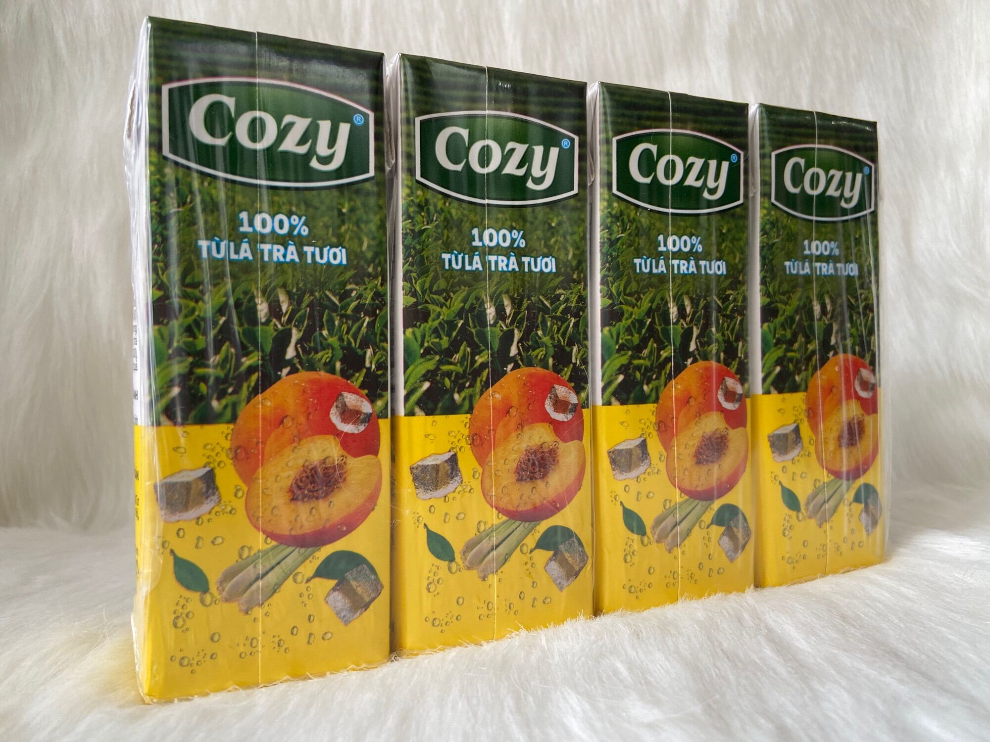1 lốc COZY 225 trà Đào Sả /4 hộp *225ml
