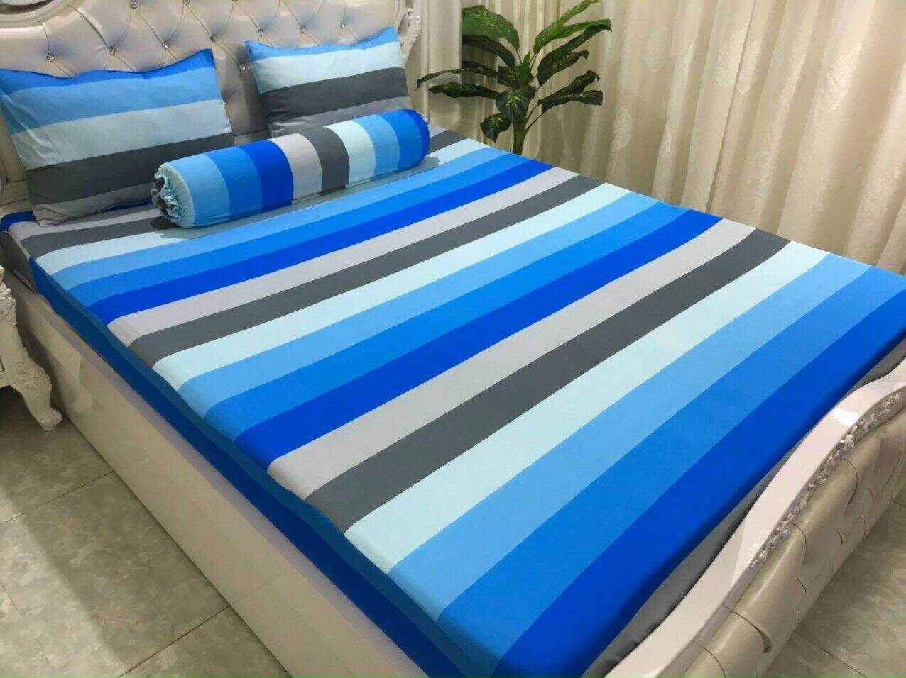 Bộ drap thun lạnh 4 món mẫu cầu vồng