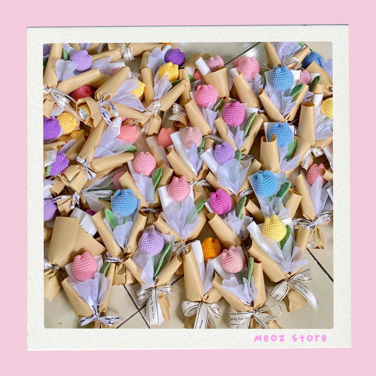 Hoa Tulip handmade bằng len