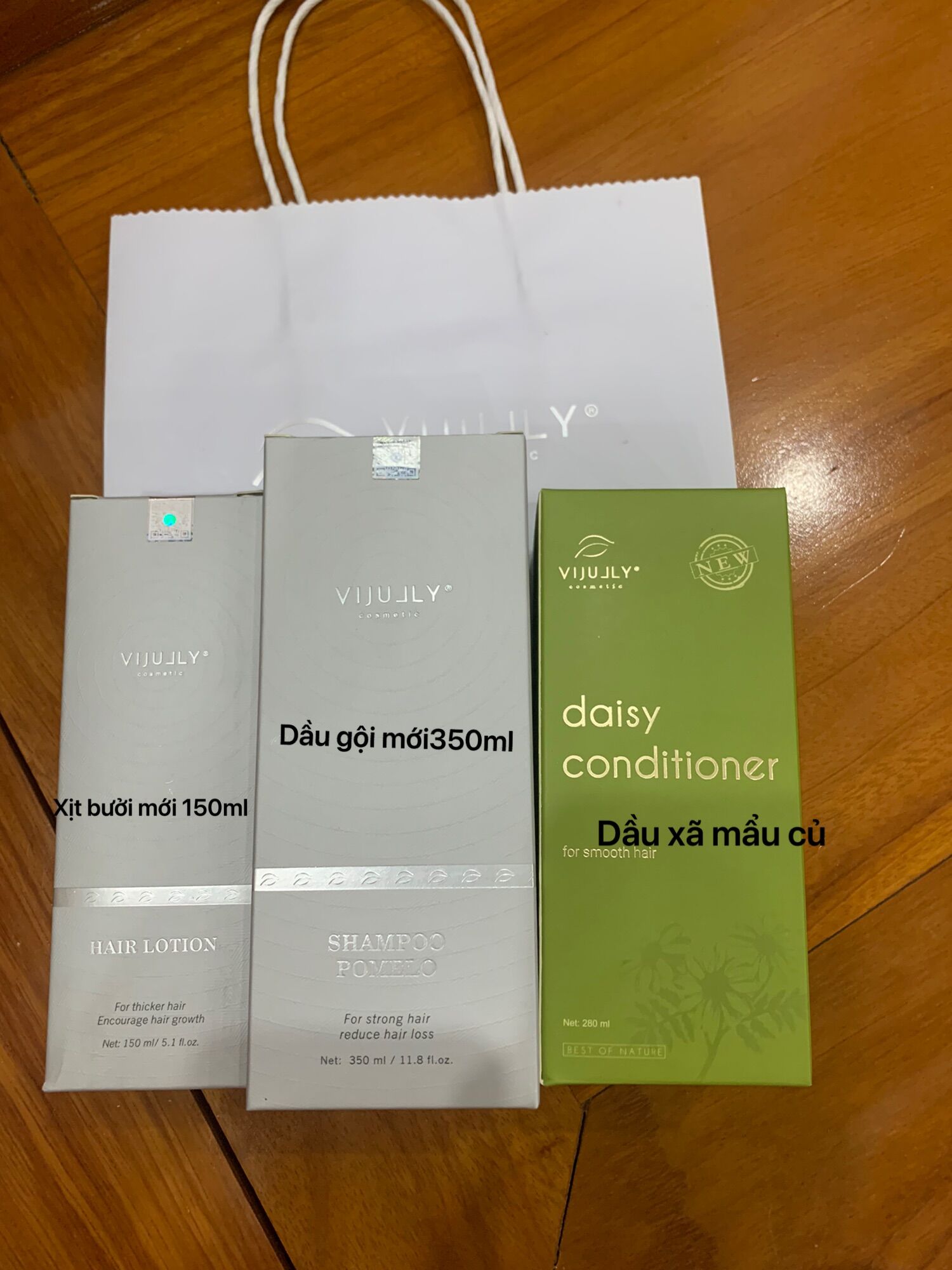 Combo Dầu Gội Xả Xịt Bưởi Vijully chính hãng công ty 100%