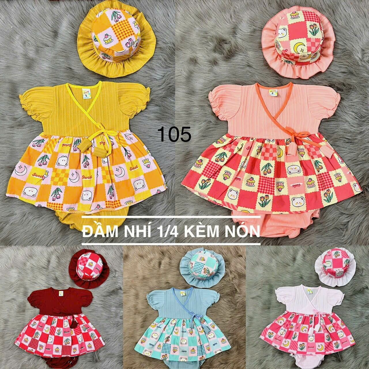 [HCM]đầm nhí kèm nón cho bé 5_11kg