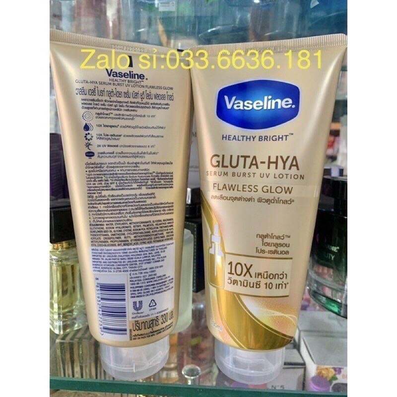 Sữa dưỡng thể vaseline 10x Thái Lan giúp trắng da toàn thân ban ngày (màu vàng )chai 300ml