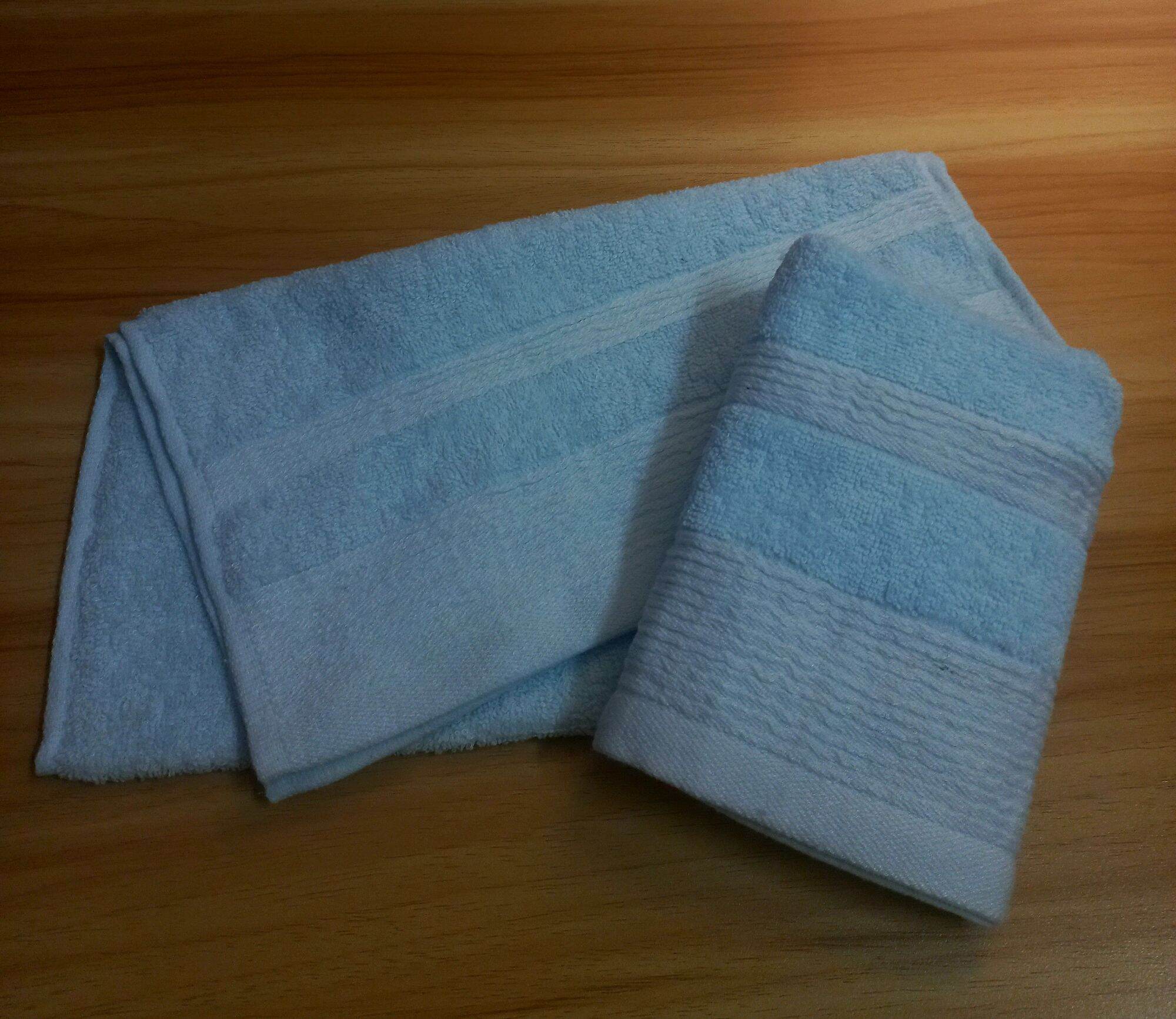 Khăn tắm cao cấp 35×70cm - màu xanh