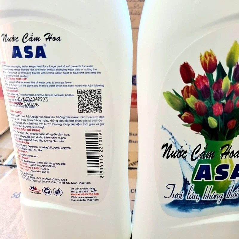 Nước cắm hoa asa 400ml chai lớn