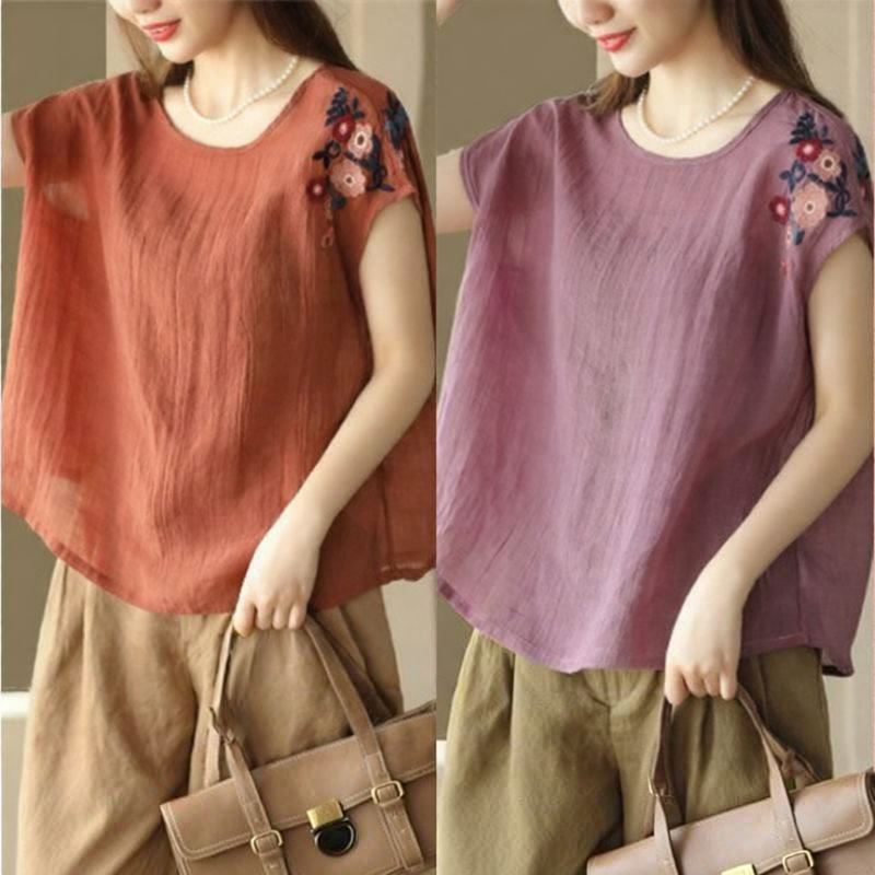 Lieoyuarn | Áo Không Tay Phong Cách Cổ Điển Bằng Cotton Linen