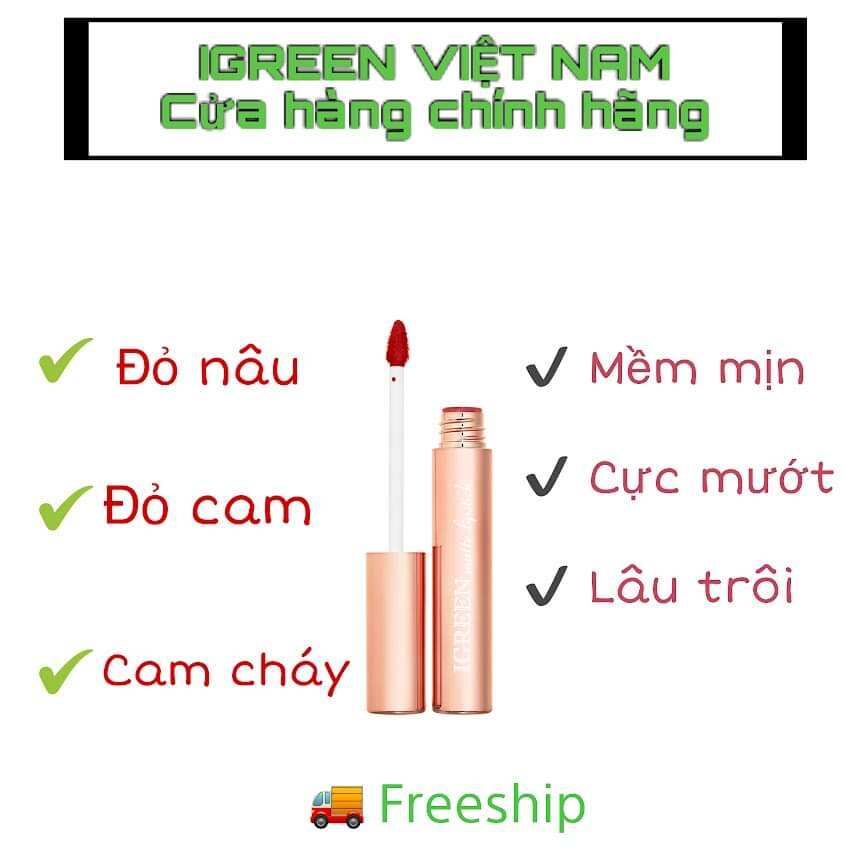Son kem lì không chì mềm mượt – IGREEN matte lipstick