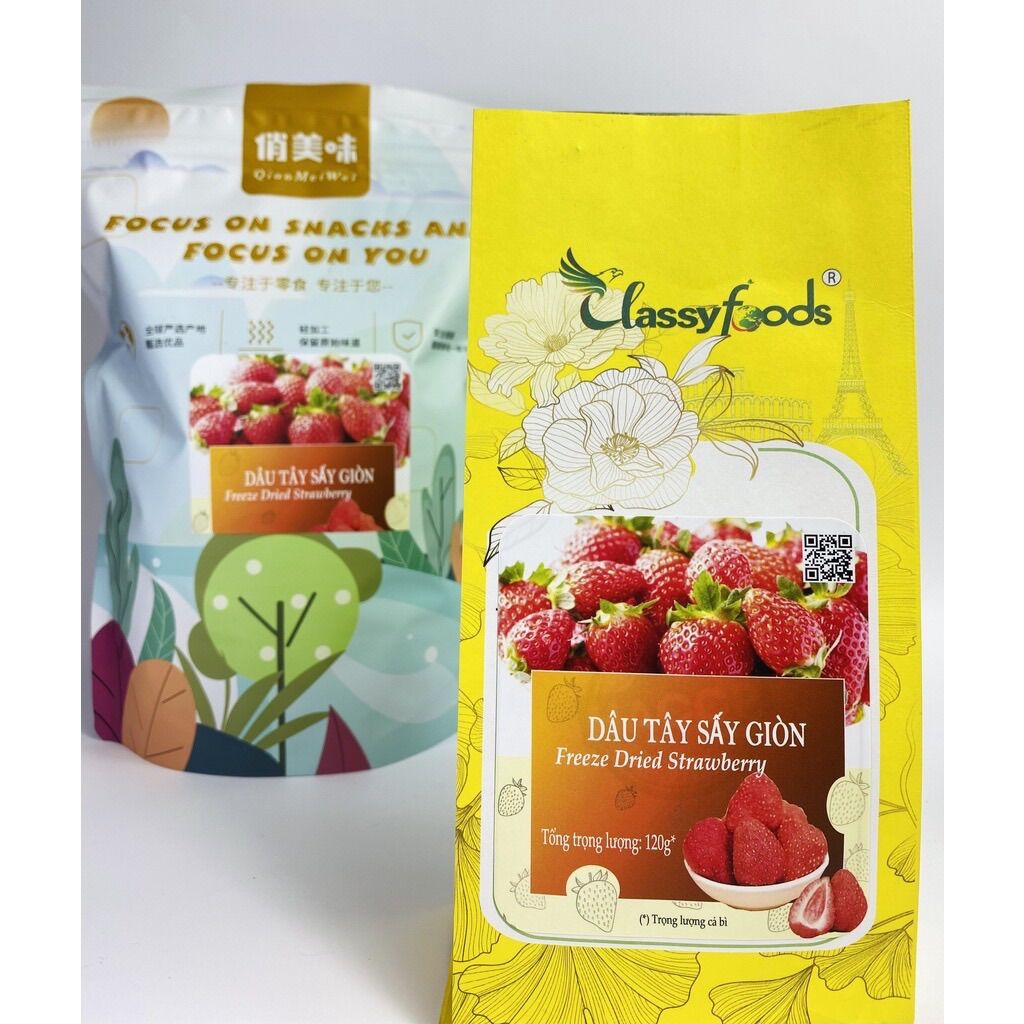 Dâu sấy giòn gói 120g