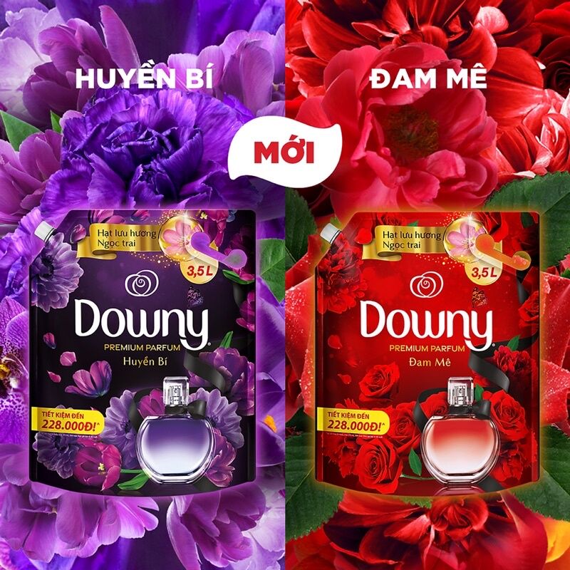 Nước xả vải Downy Đam Mê ,Huyền Bí 2,2L