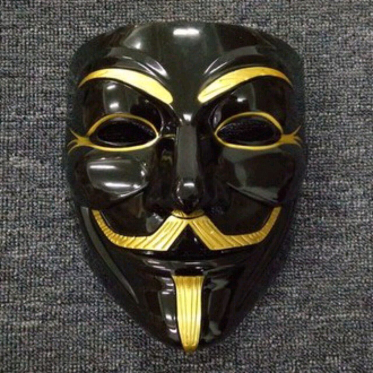 Mặt Nạ Hacker Anonymous đen bóng | Mặt Nạ Halloween Cực Ngầu