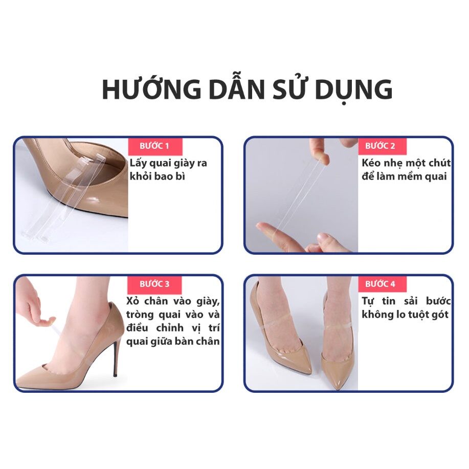 1 Cặp Dây Quai Ẩn Chống Tuột Gót Giày