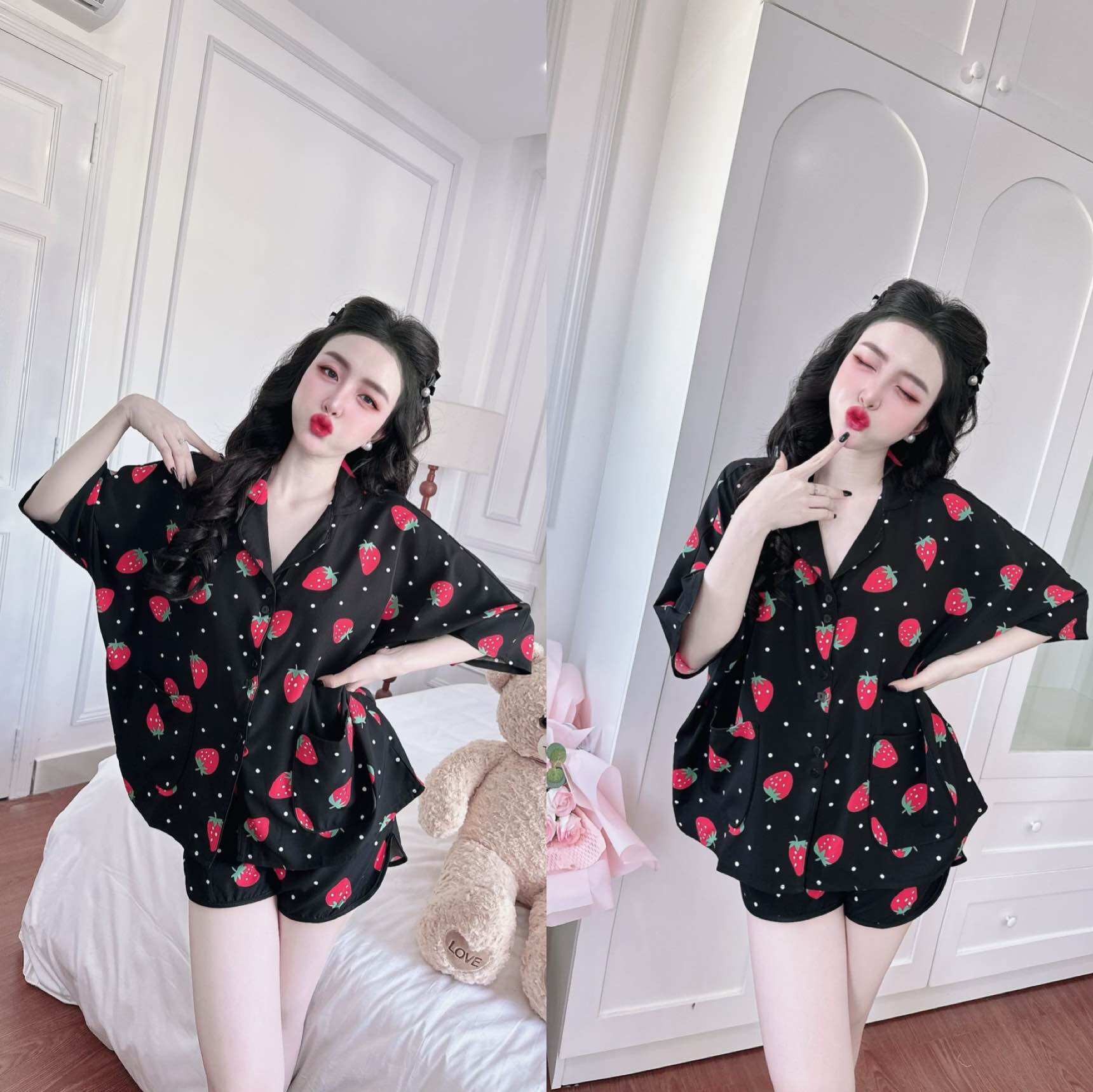 Đồ bộ Cánh dơi Bigsize 50-100kg mặc nhà cho nữ lụa đùi Y