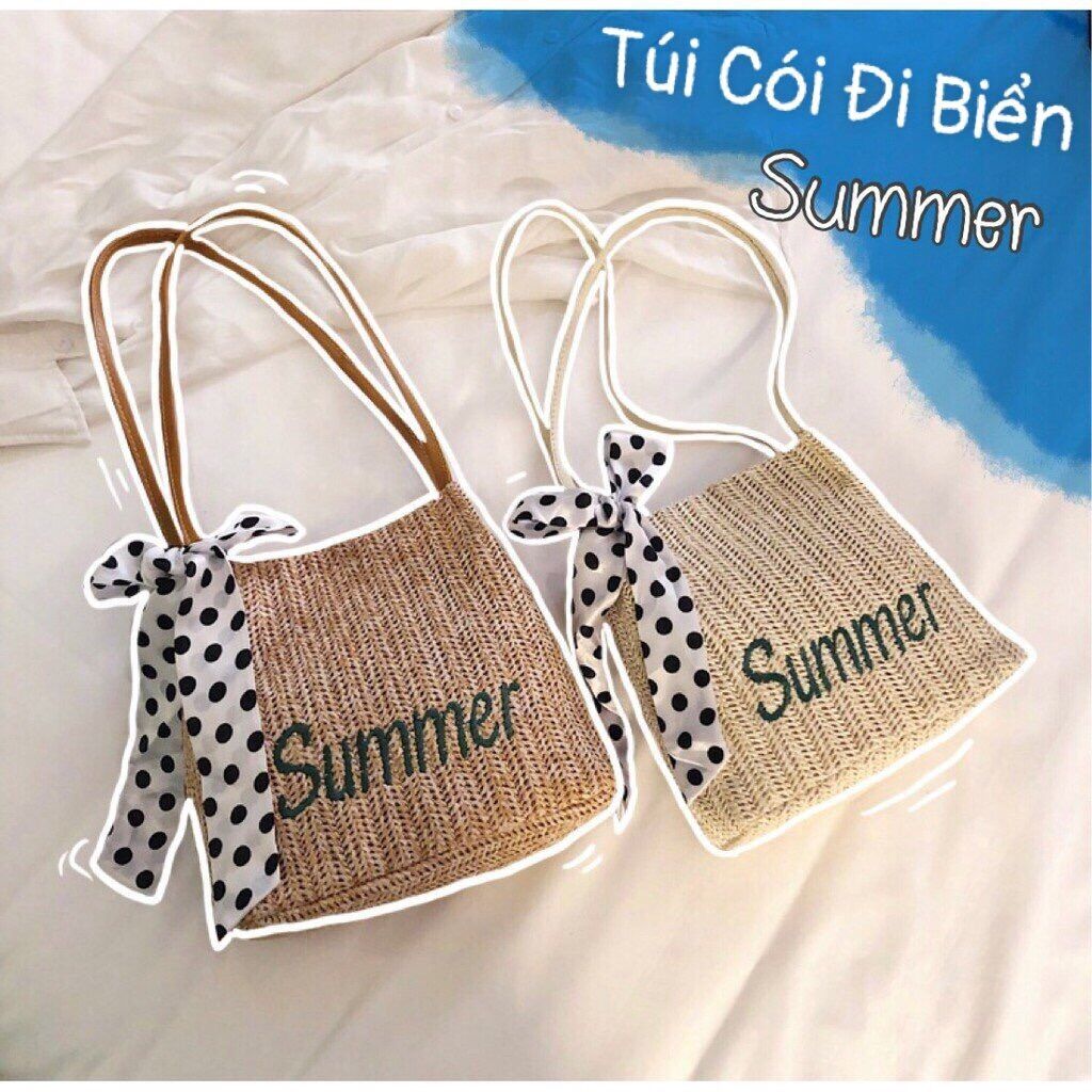 Túi cói đi biển Mini Sumer phong cách VINTAGE