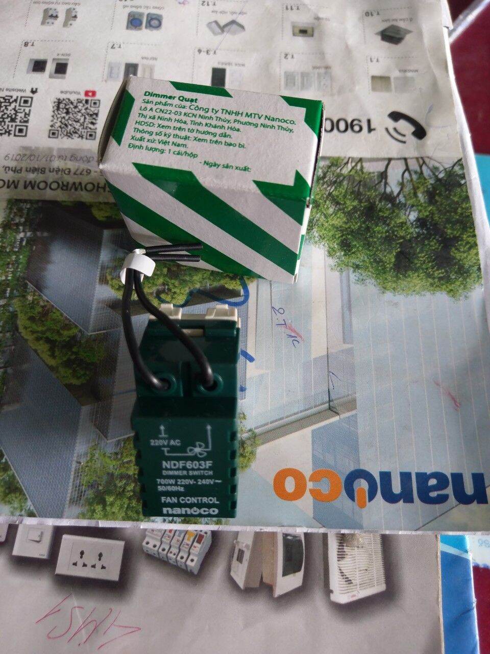 DIMMER CHIẾT ÁP QUẠT,ĐÈN  NANOCO(PANASONIC) DÒNG FULL COLOR