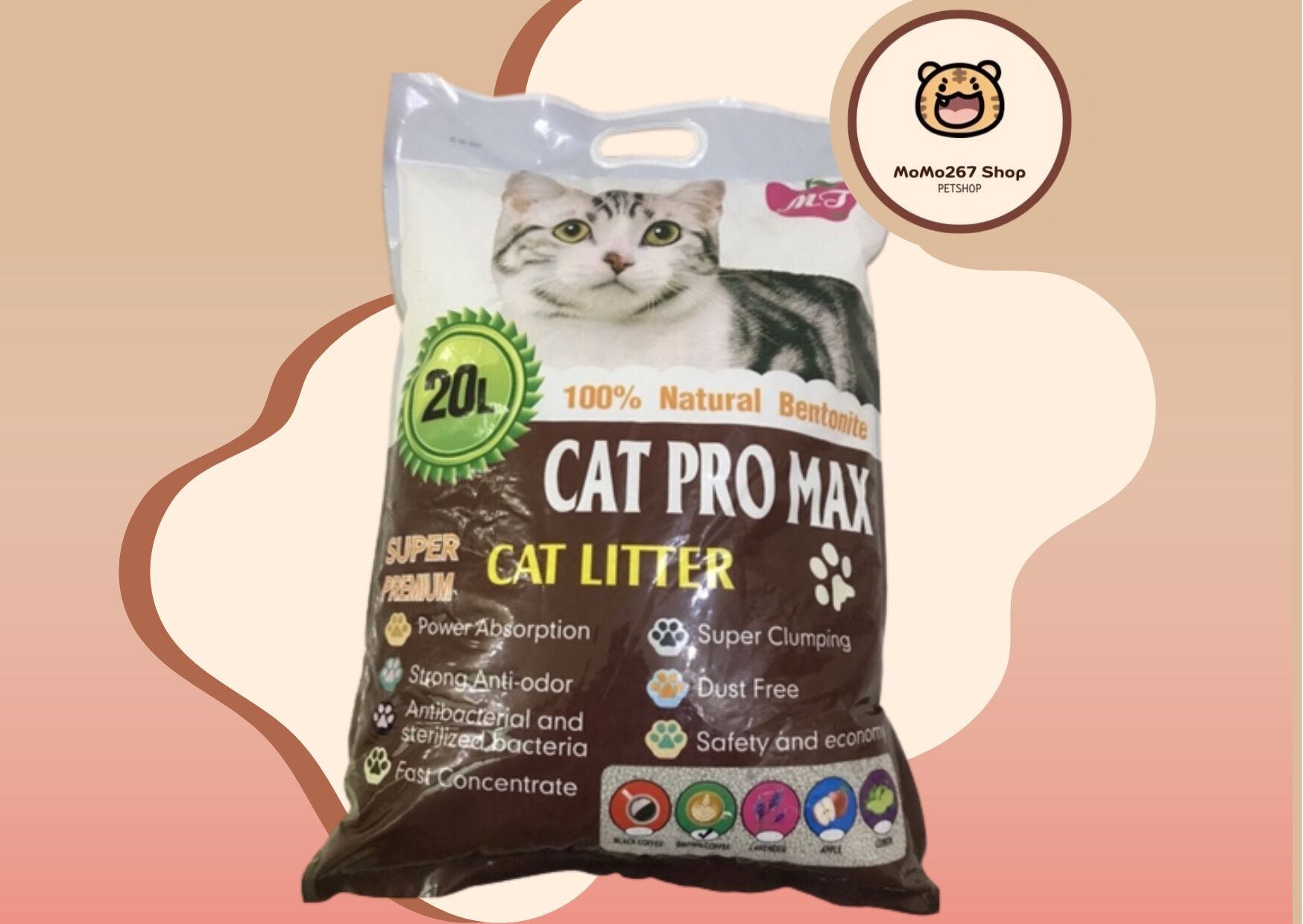 Bao 20l - cát vệ sinh mèo cat pro max