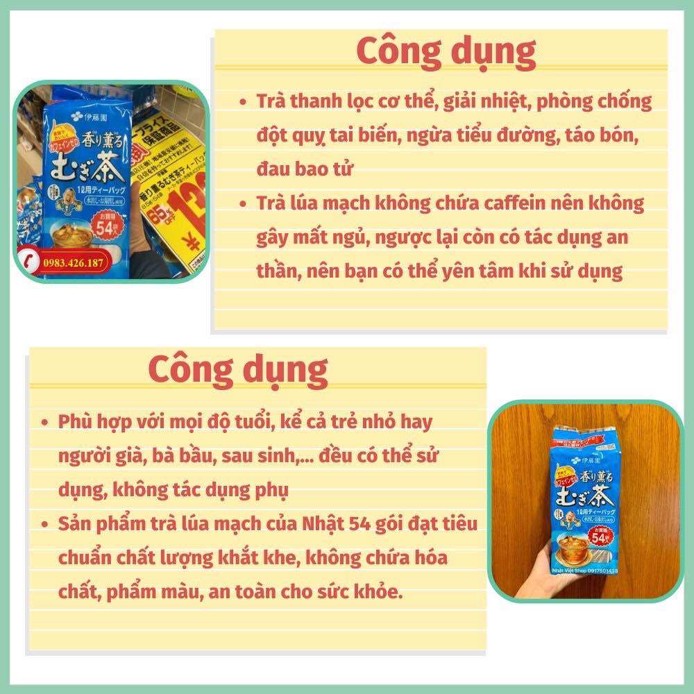Trà lúa mạch Itoen Mugi Nhật Bản 54 gói