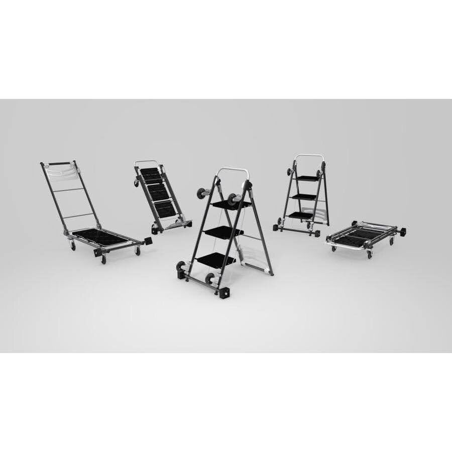 Xe đẩy đa năng, xe đẩy thang 3 bậc 4in1