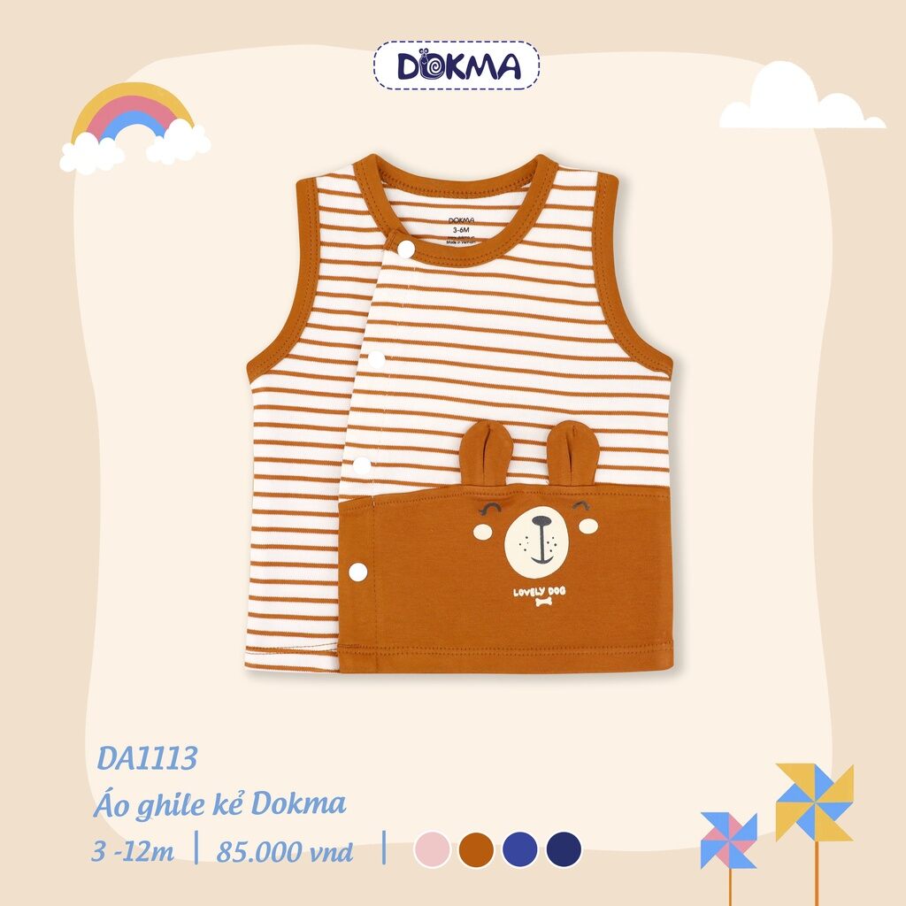 Áo gile kẻ Dokma 1-12M DA1113