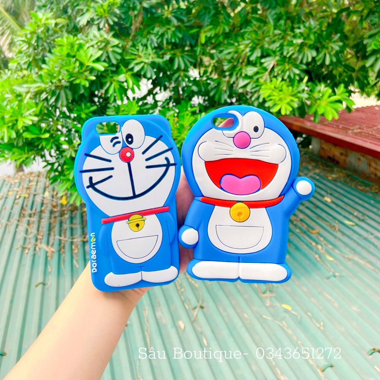 Ốp lưng iphone silicon hình Doremon mỉm cười đáng yêu iphone6/6s