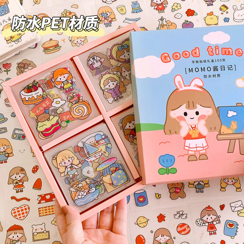 Sticker trang trí sổ tay hộp 100 tờ